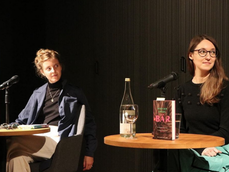 Noemi Somalvico (li.) und Magda Birkmann im Hessischen Literaturforum.