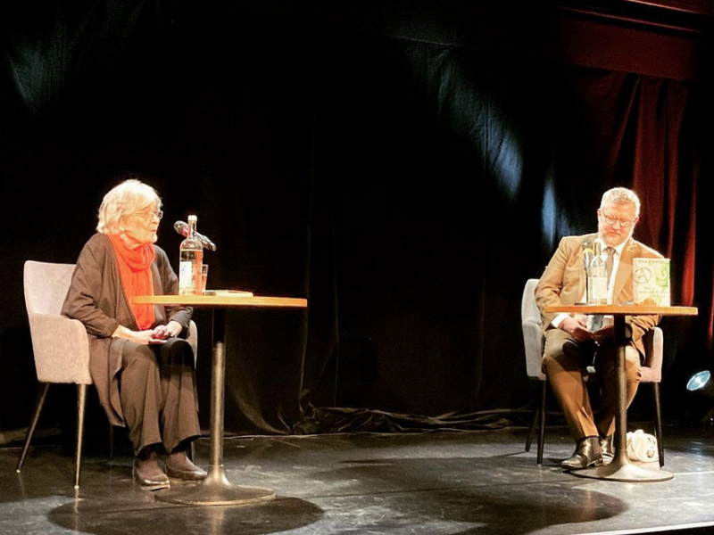 Eva Demski mit Björn Jager im Mousonturm.