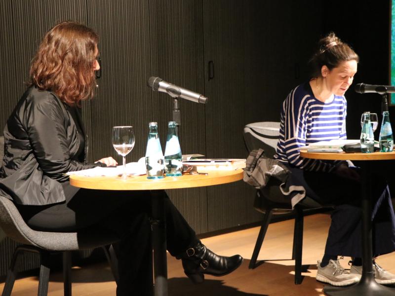 Beate Tröger und Monika Rinck im Literaturforum