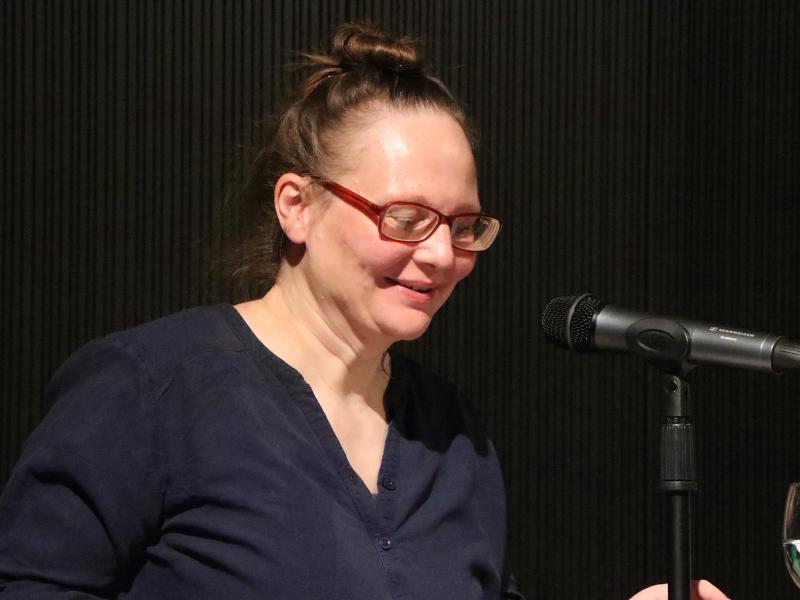 Anke Dörsam im Hessischen Literaturforum